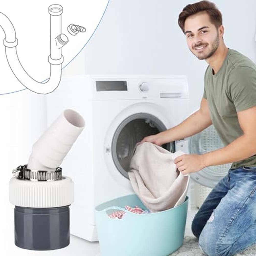 Honseadek Ablaufadapter Waschmaschine - 45° Winkel PVC 18-24mm Auf 40mm