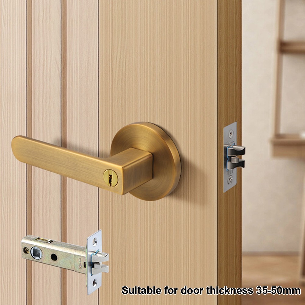 Effortless Installation Bathroom Handle Lock with Key and Sturdy Build