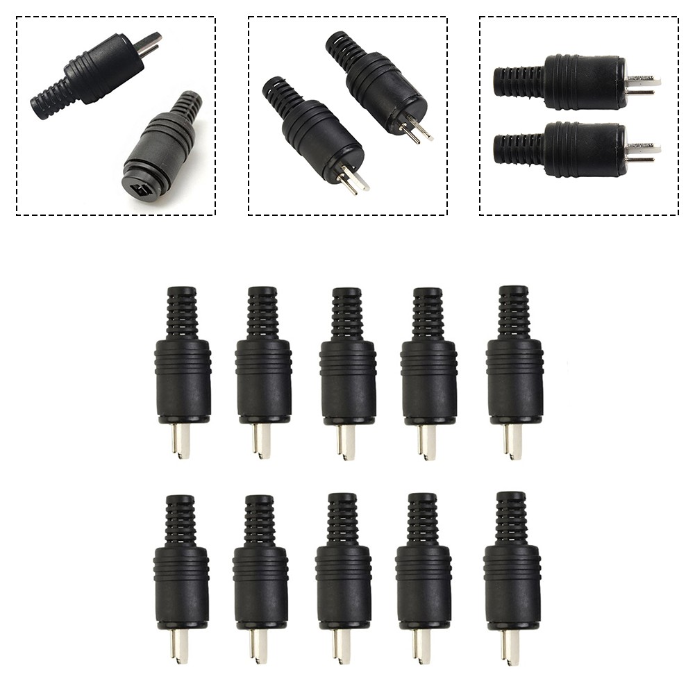 10PCS 2 Broches Noir DIN Haut-Parleur Connecteur Bornes pour Audio Power Signal - Imagen 16 de 25