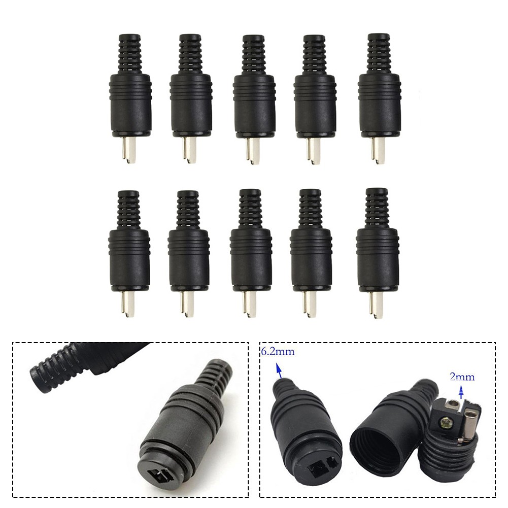 10PCS 2 Broches Noir DIN Haut-Parleur Connecteur Bornes pour Audio Power Signal - Imagen 17 de 25