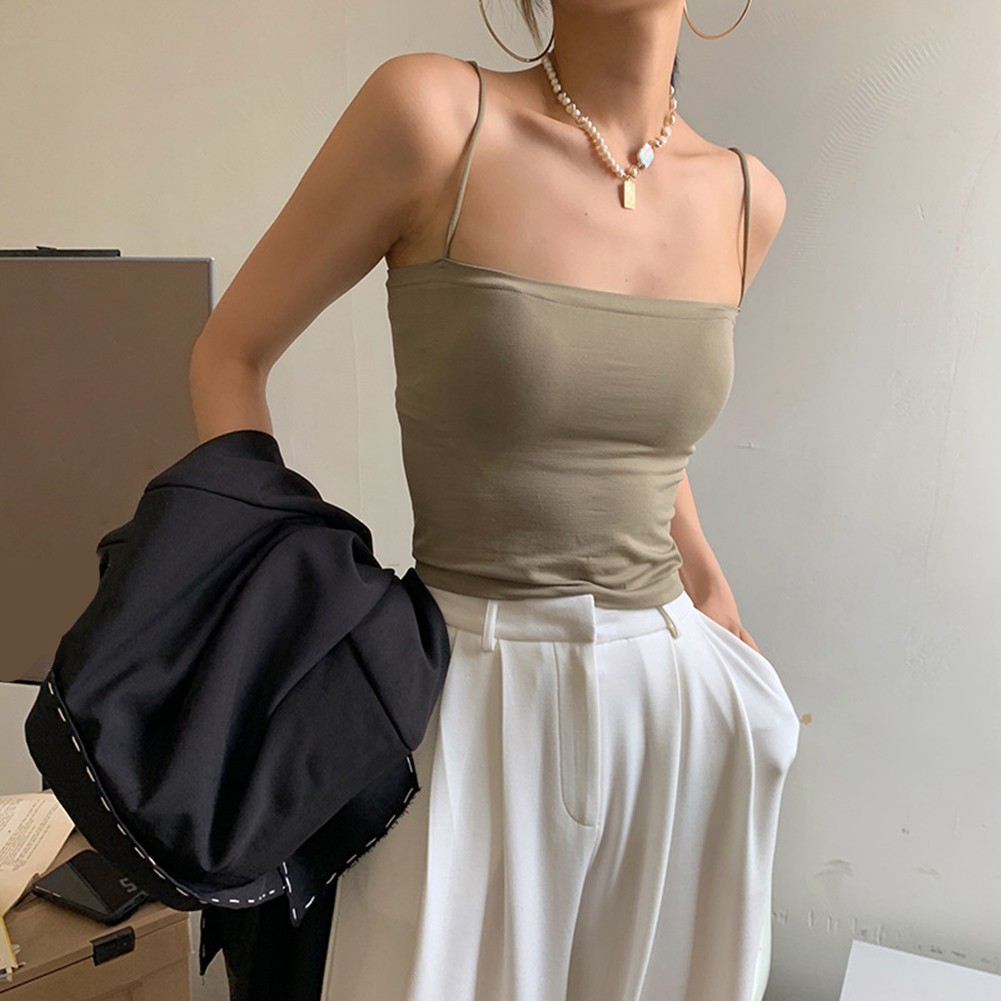 Solid Color Ladies Vest Top for Summer Holidays and Leisure Activities - Picture 37 of 50