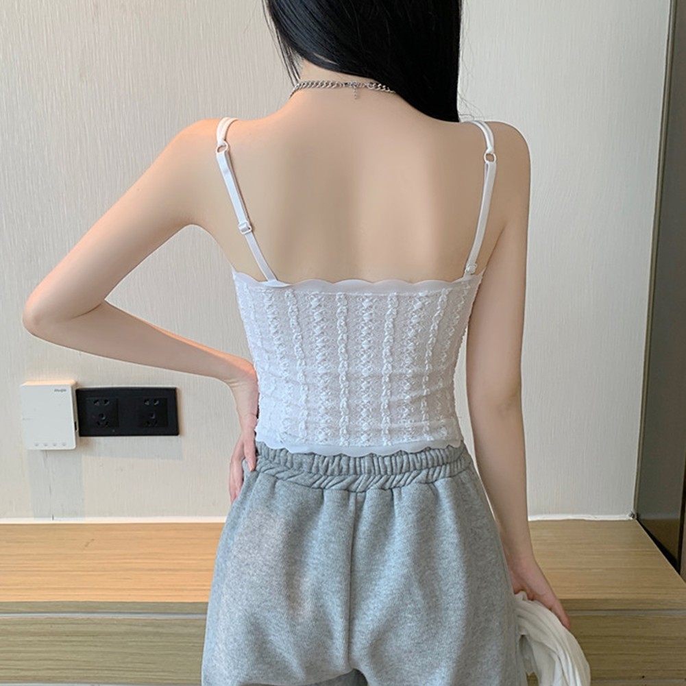 Lightweight Lace Camisole for Women with Chest Pad for Home and Holiday - Picture 17 of 38