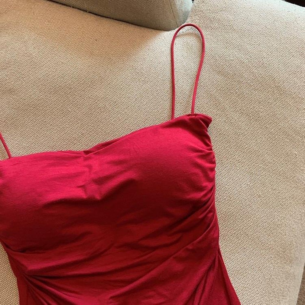 Einfarbiges plissiertes rückenfreies Top für Damen ideal für Sommeraktivität - Picture 15 of 17