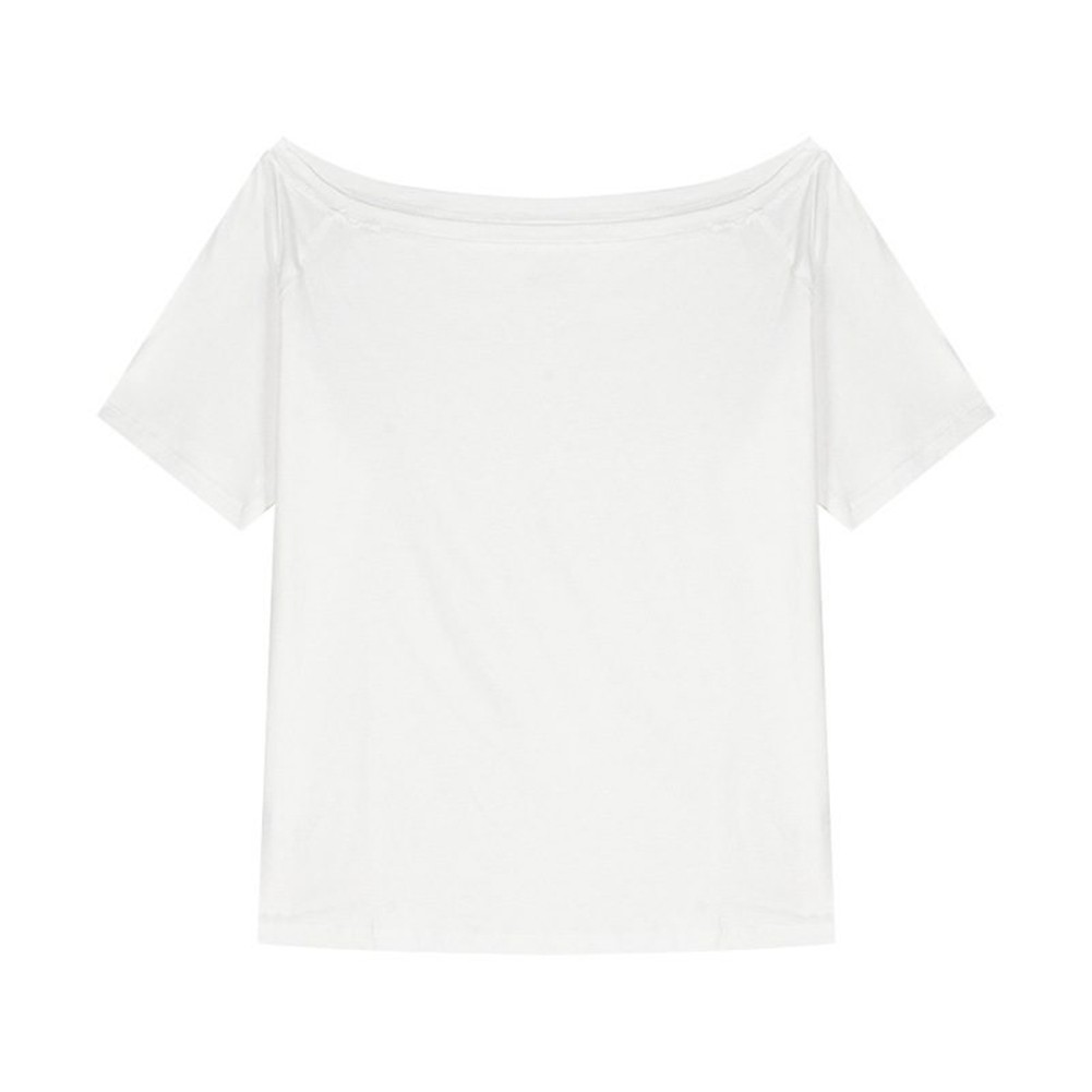 Cool Women Summer Off Shoulder Short Sleeve T Shirts for Casual Dressing - Picture 22 of 35