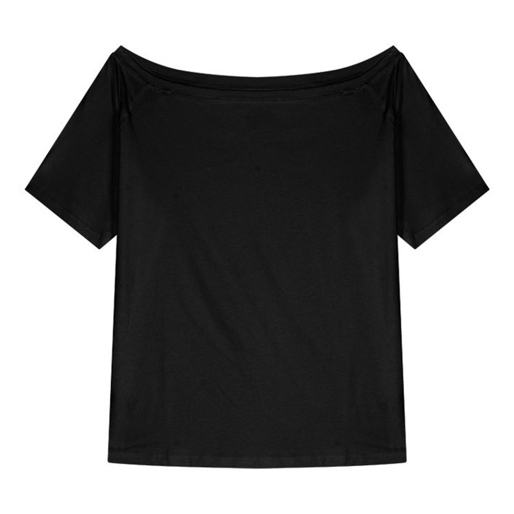Cool Women Summer Off Shoulder Short Sleeve T Shirts for Casual Dressing - Picture 27 of 35