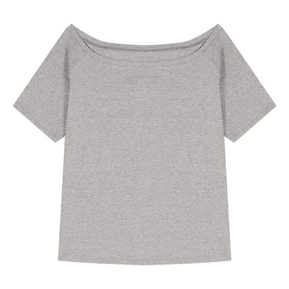 Cool Women Summer Off Shoulder Short Sleeve T Shirts for Casual Dressing - Picture 35 of 35