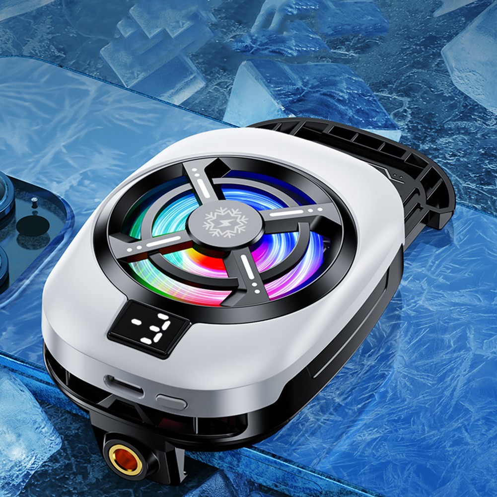 RGB LED Gaming Handy Kühler mit einstellbarer Geschwindigkeit Gänge und Typ C - Bild 11 von 12