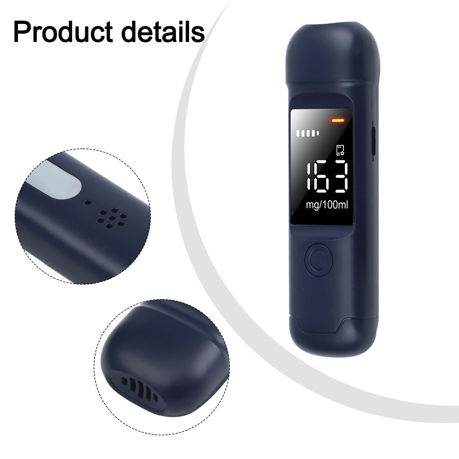 Probador de alcohol portátil fácil de usar con pantalla LED para controles de - Imagen 19 de 32