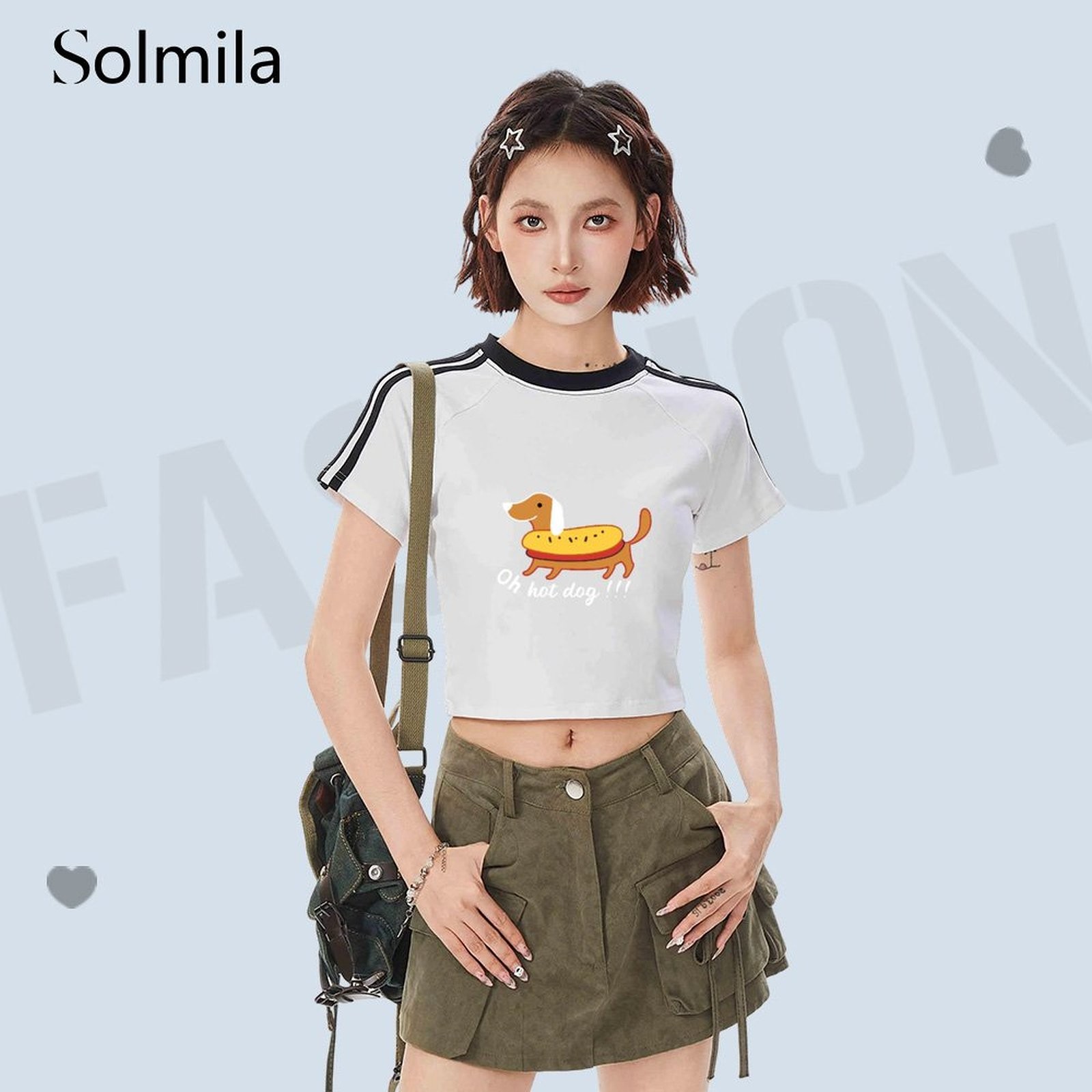 For Women Dog Print T Shirt Korean Style Tee Available In Various Sizes - Picture 10 of 11