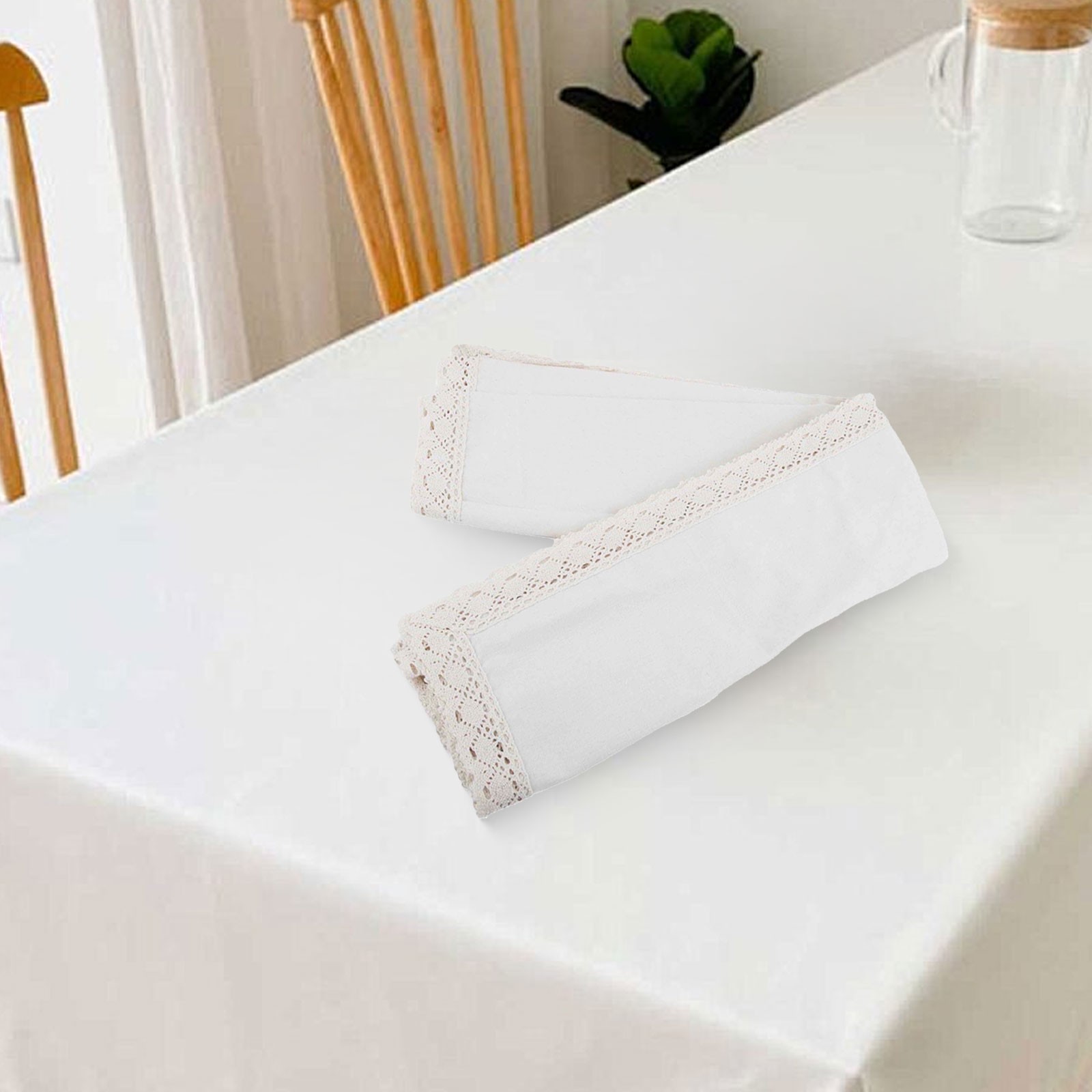 Tablecloth for Indoor Outdoor Weddings and Dining Room Beige 135x200cm - Picture 16 of 36