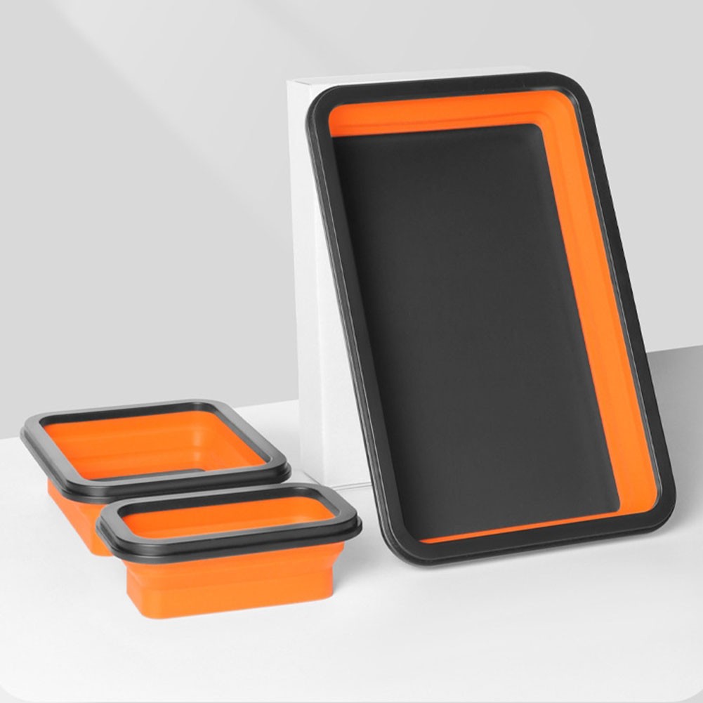 Set De 3 Plateaux Magnétiques Pliable - Organisateur Atelier Pour Vis, Écrous Et Petites Pièces (Noir)