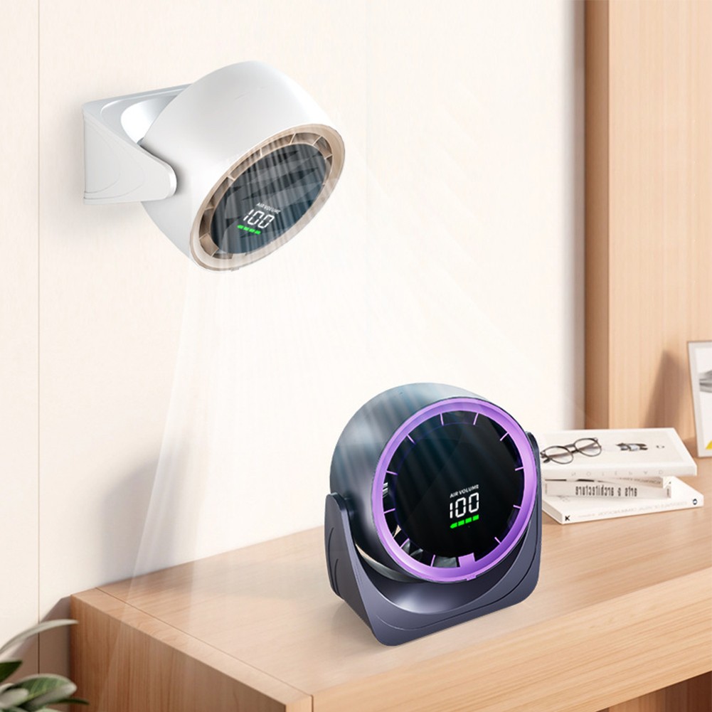 Ventilador giratorio 360 grados con carga USB y rendimiento silencioso para cualquier espacio - Imagen 9 de 29