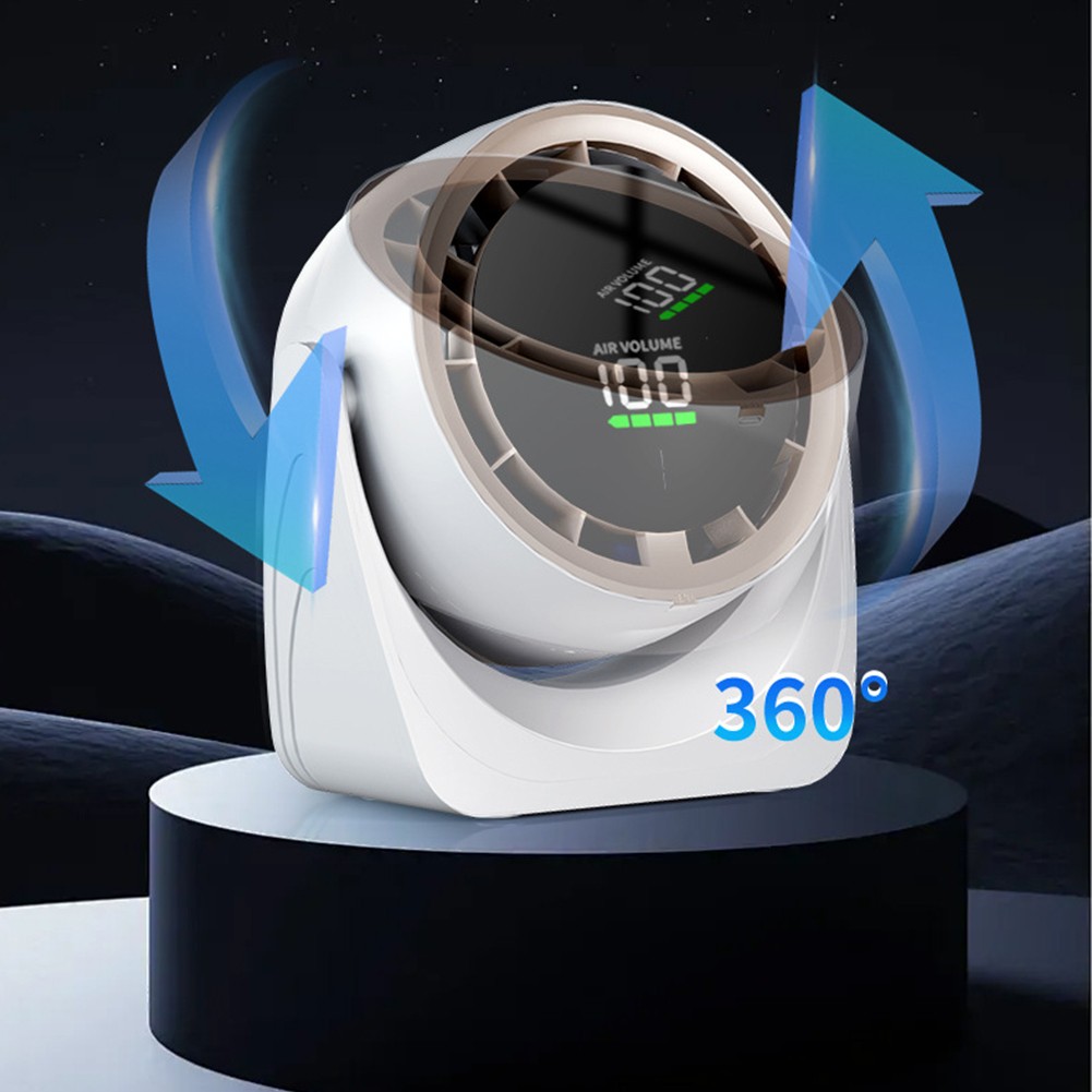 Ventilador giratorio 360 grados con carga USB y rendimiento silencioso para cualquier espacio - Imagen 1 de 29