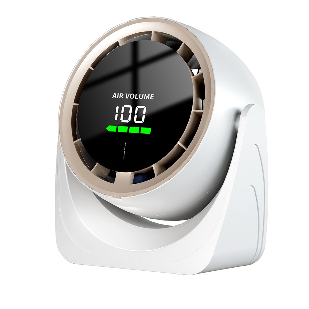 Ventilador giratorio 360 grados con carga USB y rendimiento silencioso para cualquier espacio - Imagen 12 de 29
