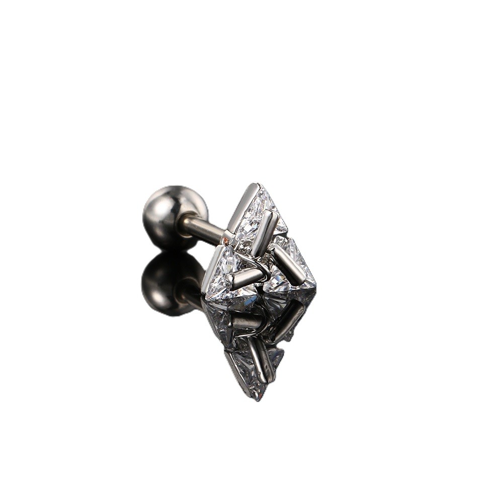 Affordable Silver Plated Zircon Triangle Ear Pendants for Any Occasion