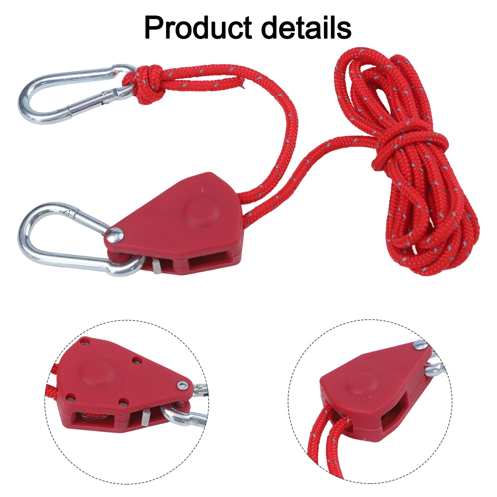 Lightweight Pulley Windproof Rope for Camping Canopy Tent Easy to Carry - Picture 35 of 41