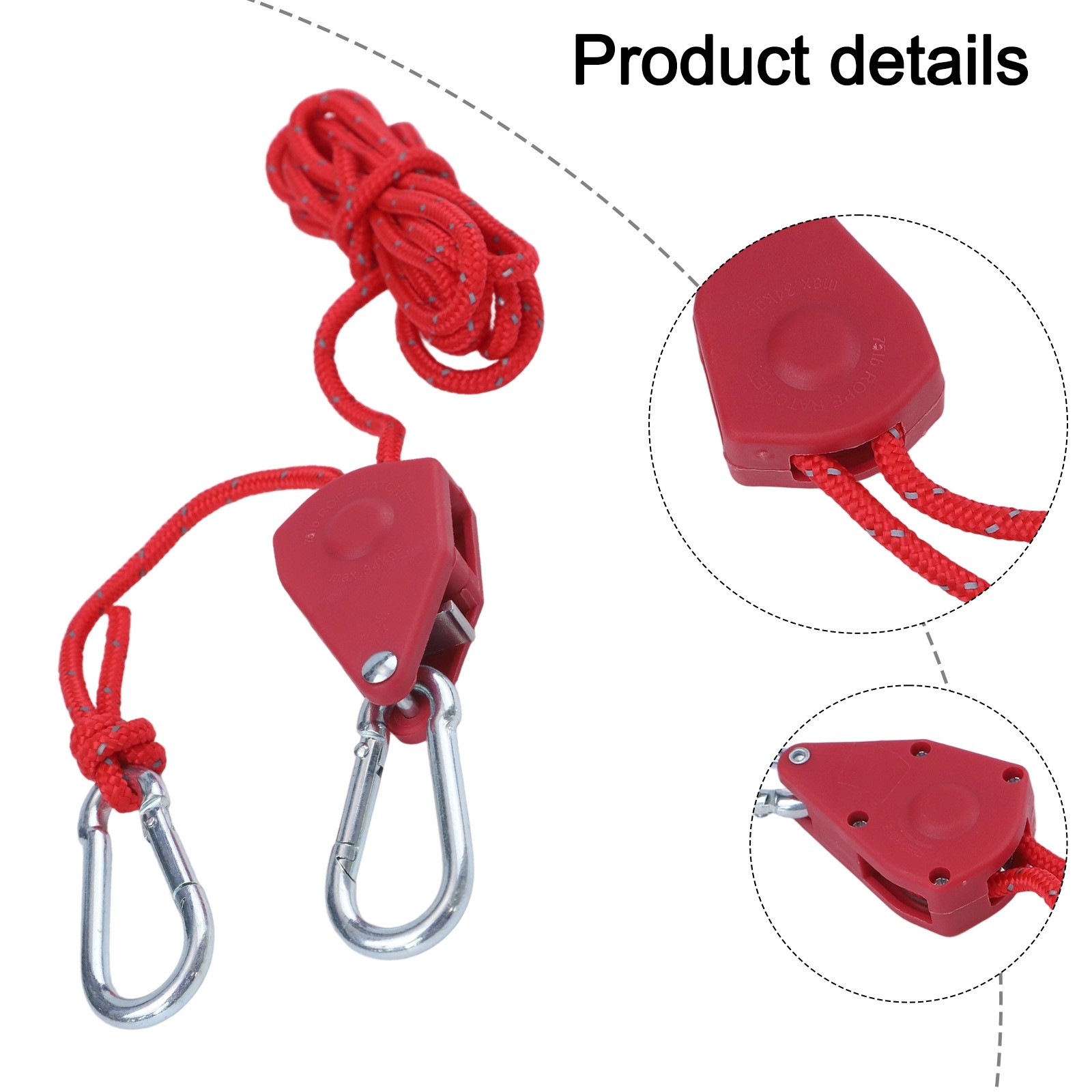 Lightweight Pulley Windproof Rope for Camping Canopy Tent Easy to Carry - Picture 34 of 41