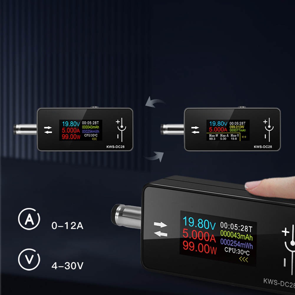User Friendly KWS DC28 Digital Display Power Meter for DC Voltage and Current