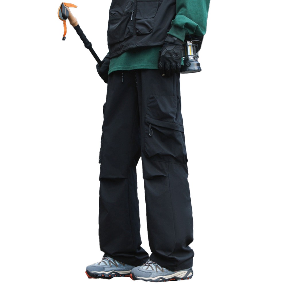 Men's Lightweight Cargo Pants for Hiking and Outdoor Work in Solid Colors