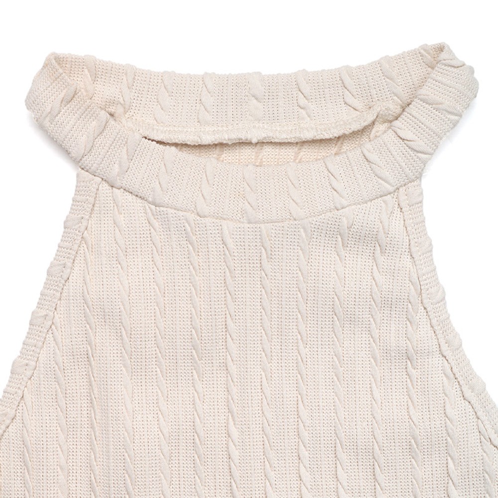 Knitted Tank Top for For women Casual Spring Summer Hanging Neck Style - Picture 18 of 60
