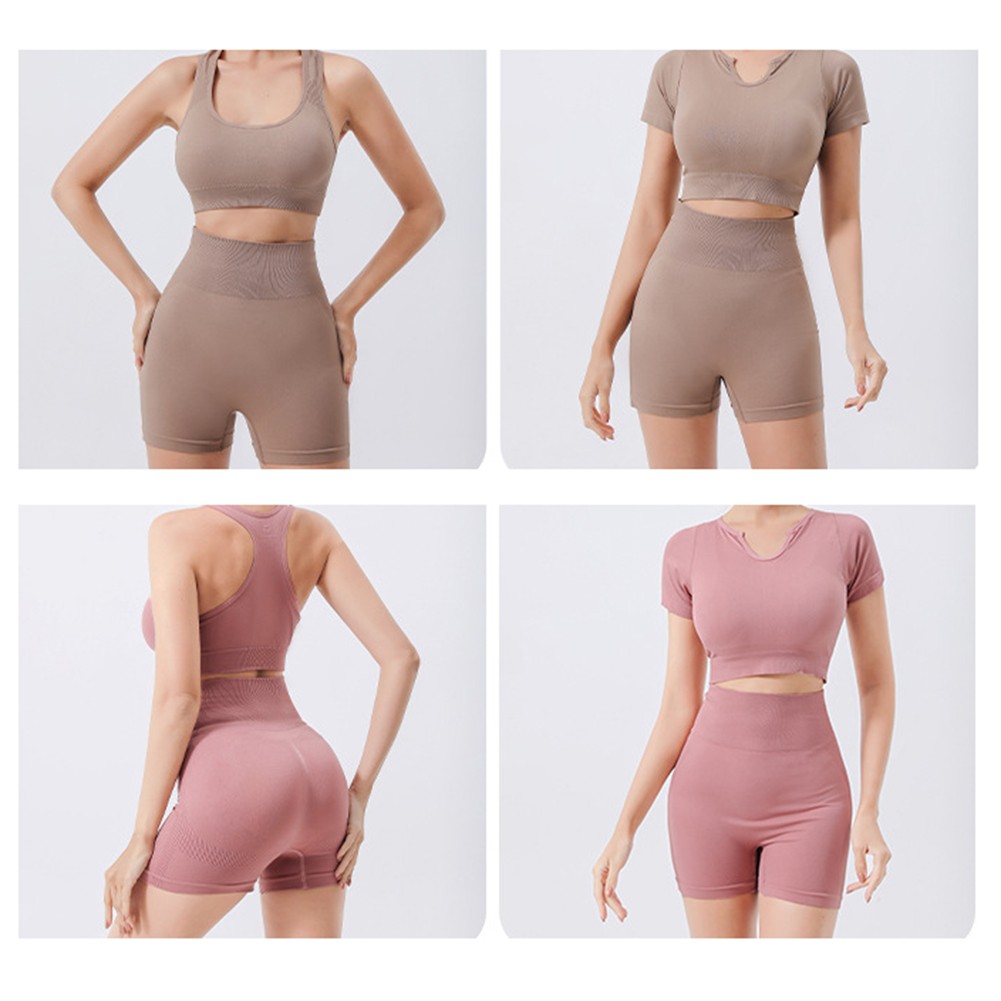 Stylish Women's High Waist Slim Fit Yoga Shorts for Active Summer Lifestyle - Picture 2 of 27