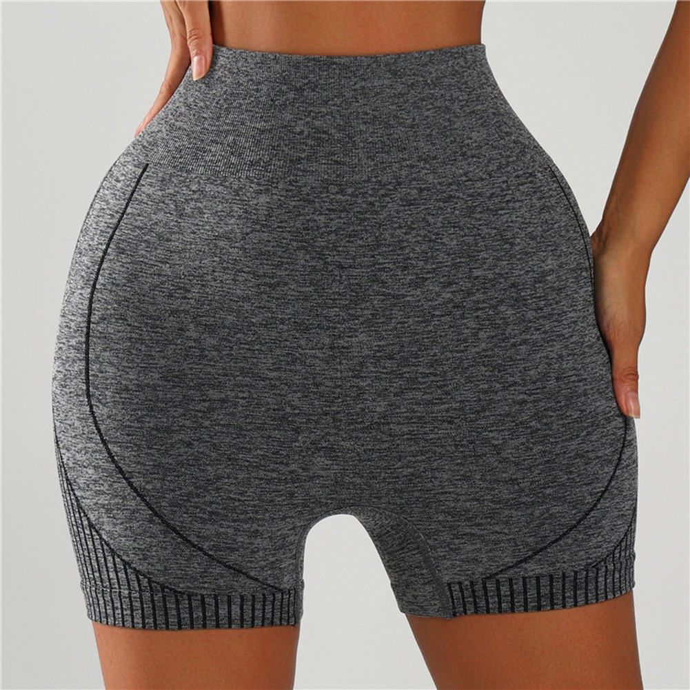 Fashionable Women's High Waist Seamless Fitness Shorts for Outdoor Use - Picture 9 of 30