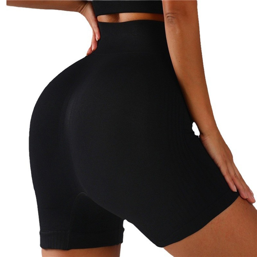 Fashionable Women's High Waist Seamless Fitness Shorts for Outdoor Use - Picture 3 of 30