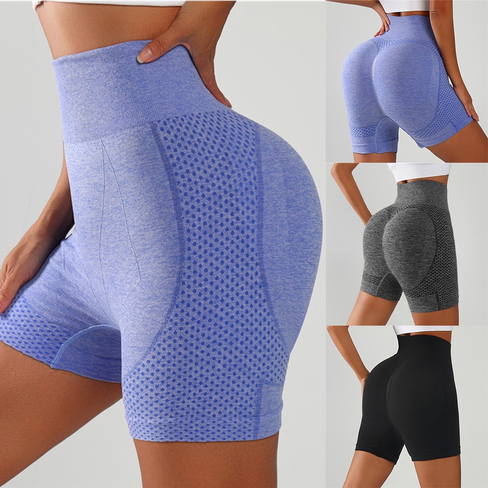 Pantaloncini Yoga Donna Media Elasticizzati Tinta Unita in Varie Attività - Foto 8 di 30
