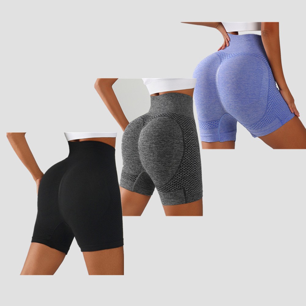 Pantaloncini Yoga Donna Media Elasticizzati Tinta Unita in Varie Attività - Foto 12 di 30