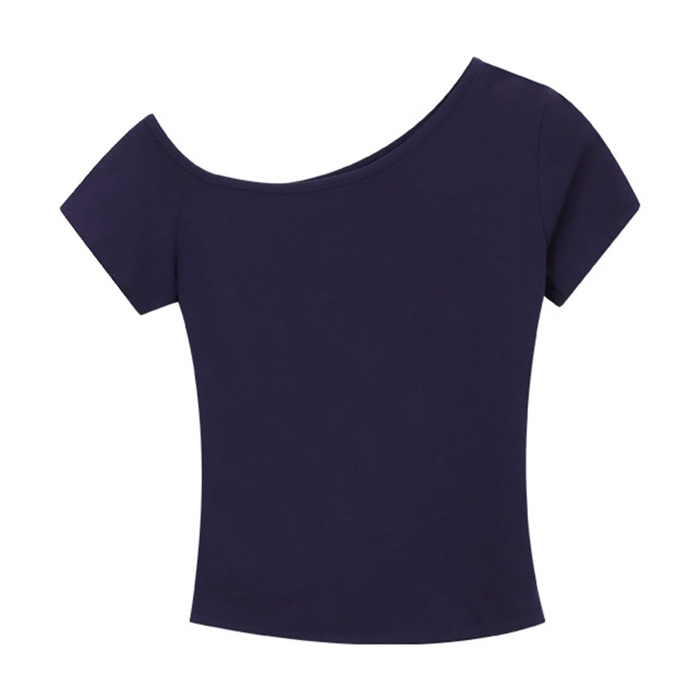 Women Off Shoulder Summer TShirts Slim Fit Casual Tops for Stylish Girls - Picture 15 of 44