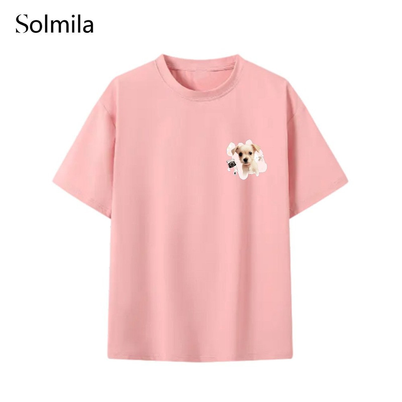Vacation Outfit Summer Dog Print Shirt Casual Slim Fit Daily Casual Top - Picture 8 of 12