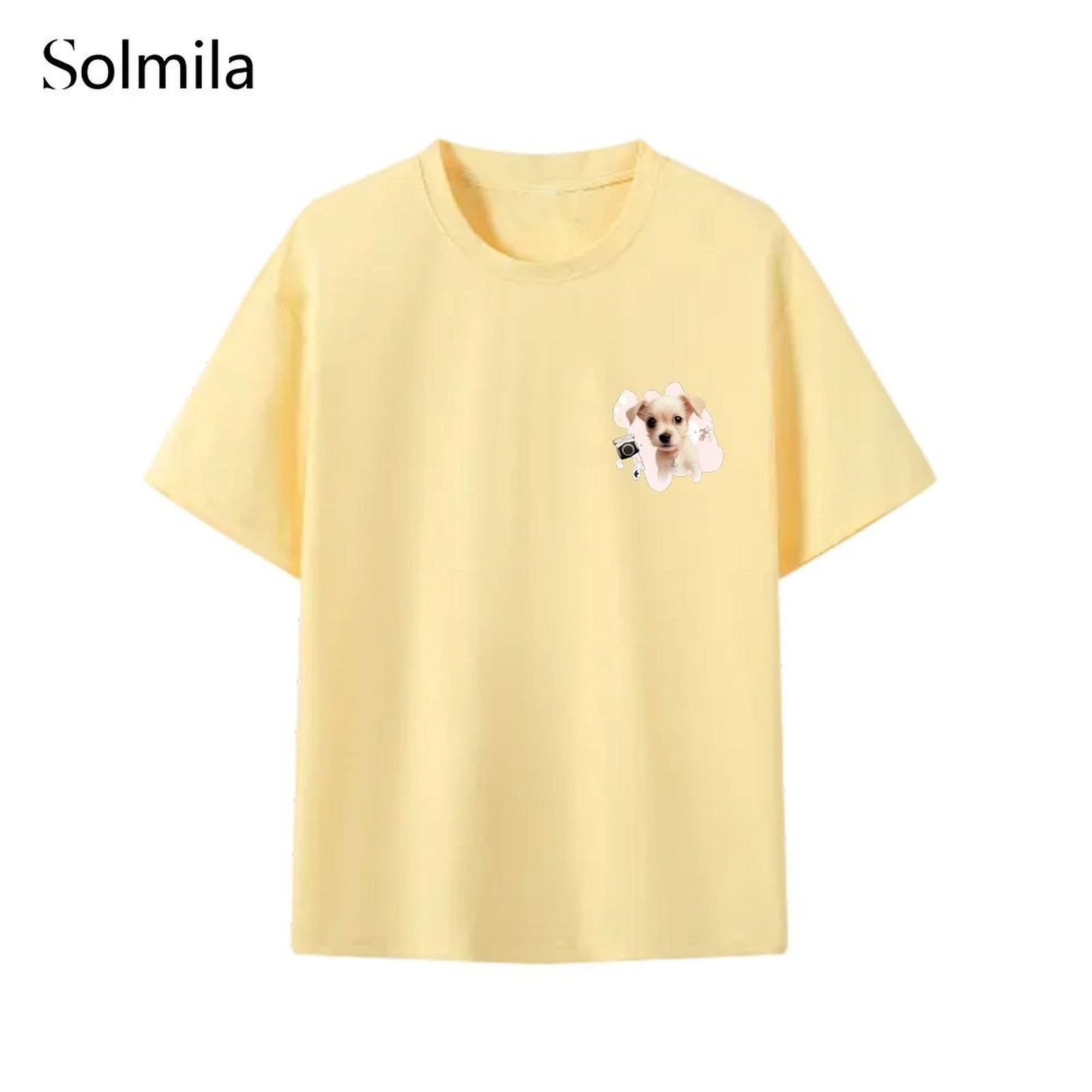 Vacation Outfit Summer Dog Print Shirt Casual Slim Fit Daily Casual Top - Picture 9 of 12