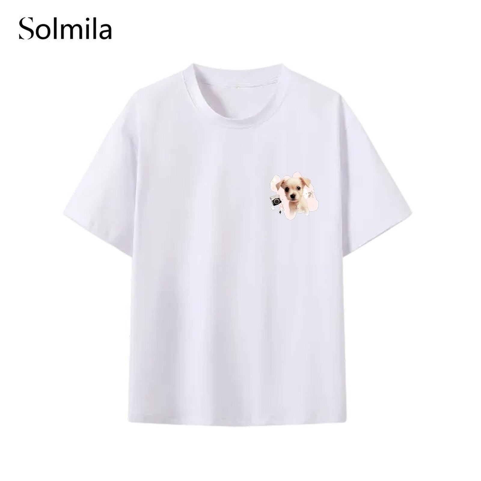 Vacation Outfit Summer Dog Print Shirt Casual Slim Fit Daily Casual Top - Picture 6 of 12
