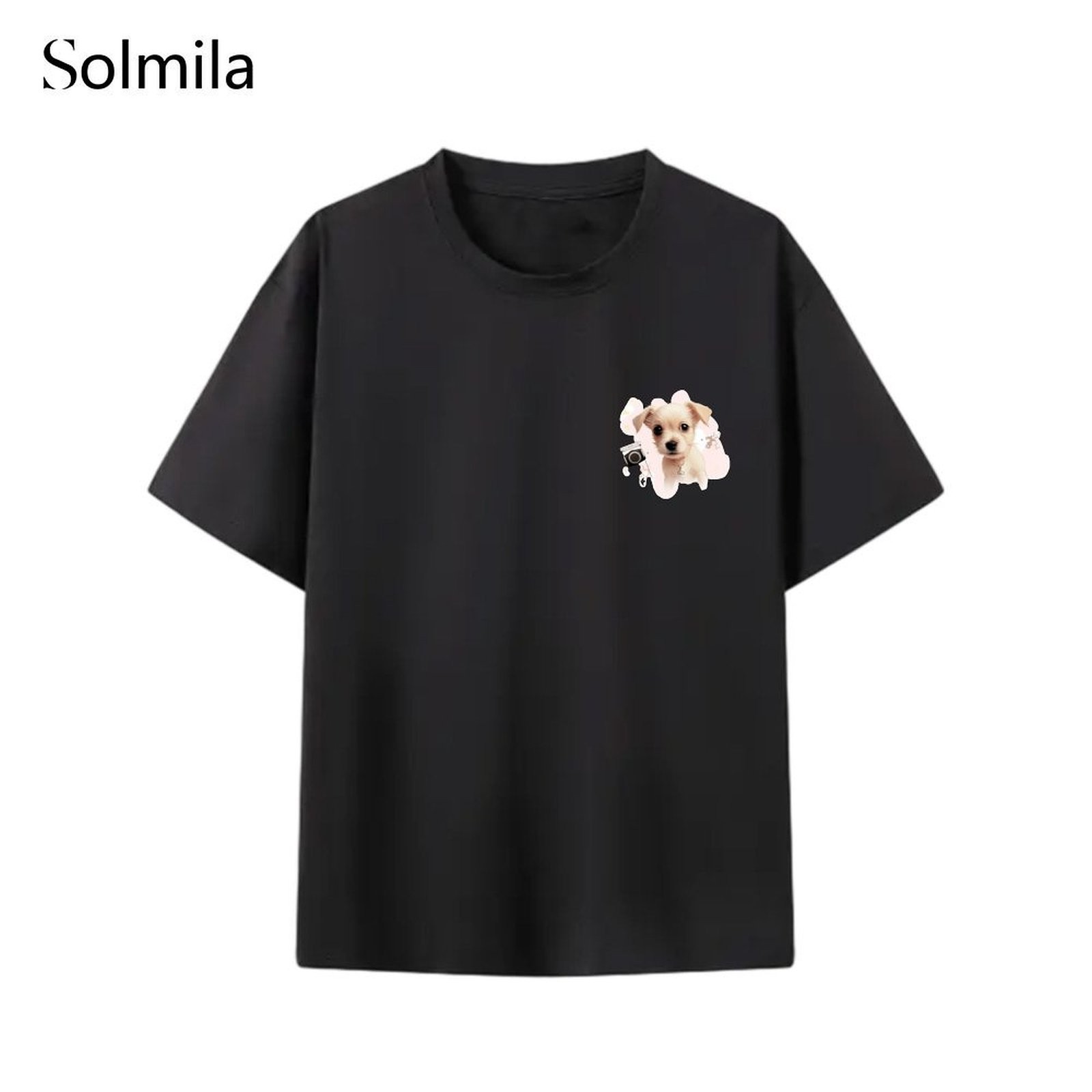 Vacation Outfit Summer Dog Print Shirt Casual Slim Fit Daily Casual Top - Picture 10 of 12