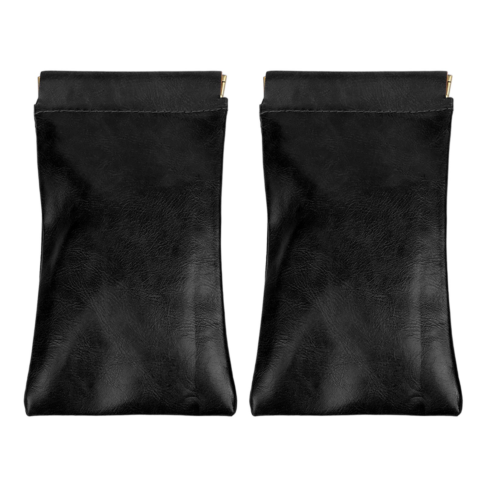 Sunglasses Storage Solution with Automatic Closure Leather Bags 2 Pack