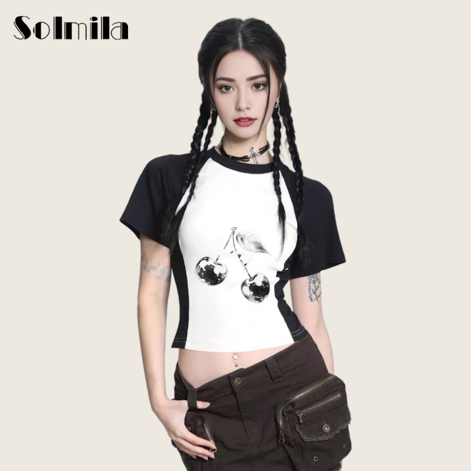 Club Outfits Holiday Attire Casual Short Sleeve Stylish Tee Contrasting Colors