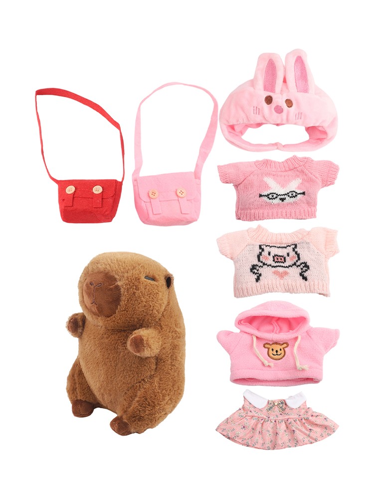 Inspirer la créativité chez les enfants avec mode peluche capybara et 7 vêtements
