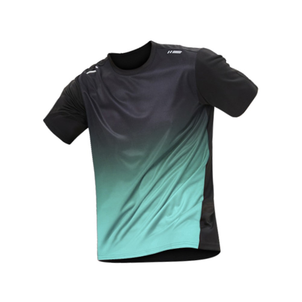 Men's Gradient Color Sports T Shirt Quick Dry Short Sleeve Casual Wear - Bild 20 von 22