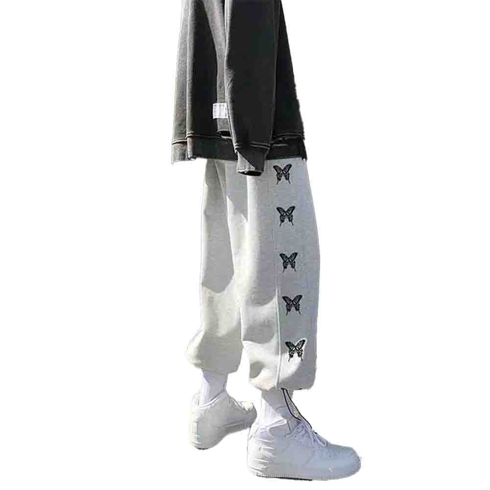 Pantalones deportivos informales cómodos con estampado de mariposas de gran tamaño para hombre - Imagen 13 de 28