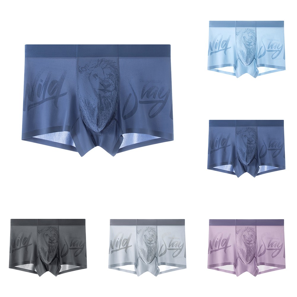 Coole und bequeme Herren Boxershorts Eisseide atmungsaktiv Trunks für den ganzen Tag - Bild 1 von 25