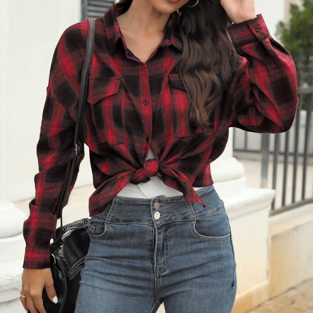 Longsleeve Plaid Shirt Jacket for Women Perfect for Everyday Activities - Picture 73 of 79