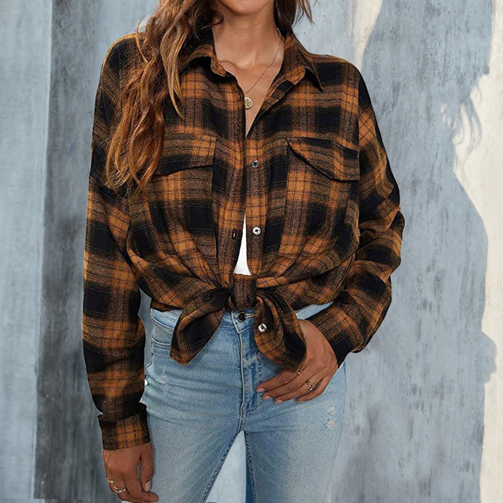 Longsleeve Plaid Shirt Jacket for Women Perfect for Everyday Activities - Picture 56 of 79