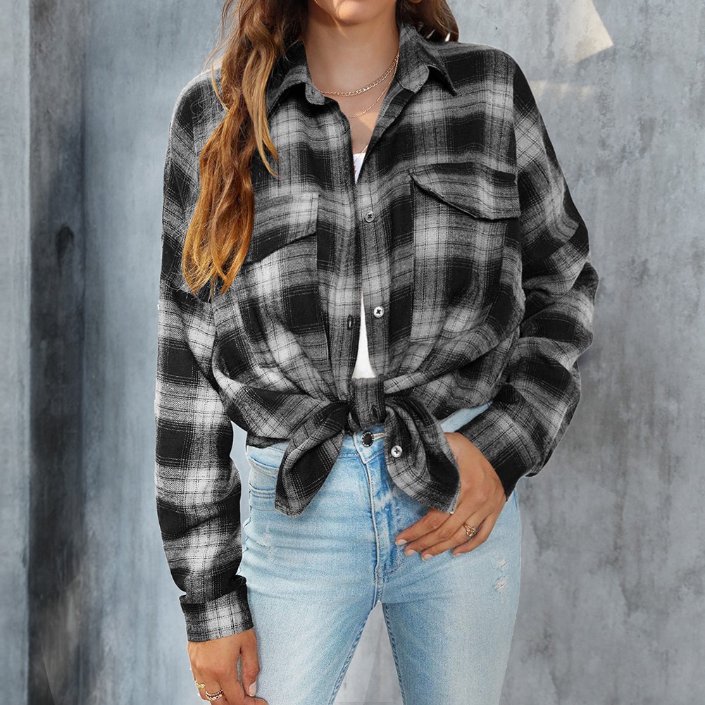 Longsleeve Plaid Shirt Jacket for Women Perfect for Everyday Activities - Picture 48 of 79