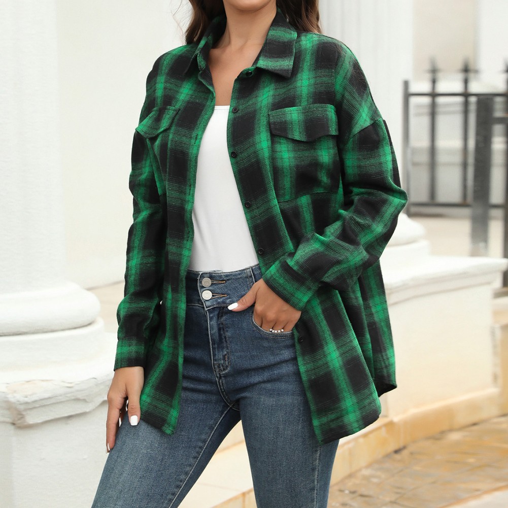 Longsleeve Plaid Shirt Jacket for Women Perfect for Everyday Activities - Picture 42 of 79