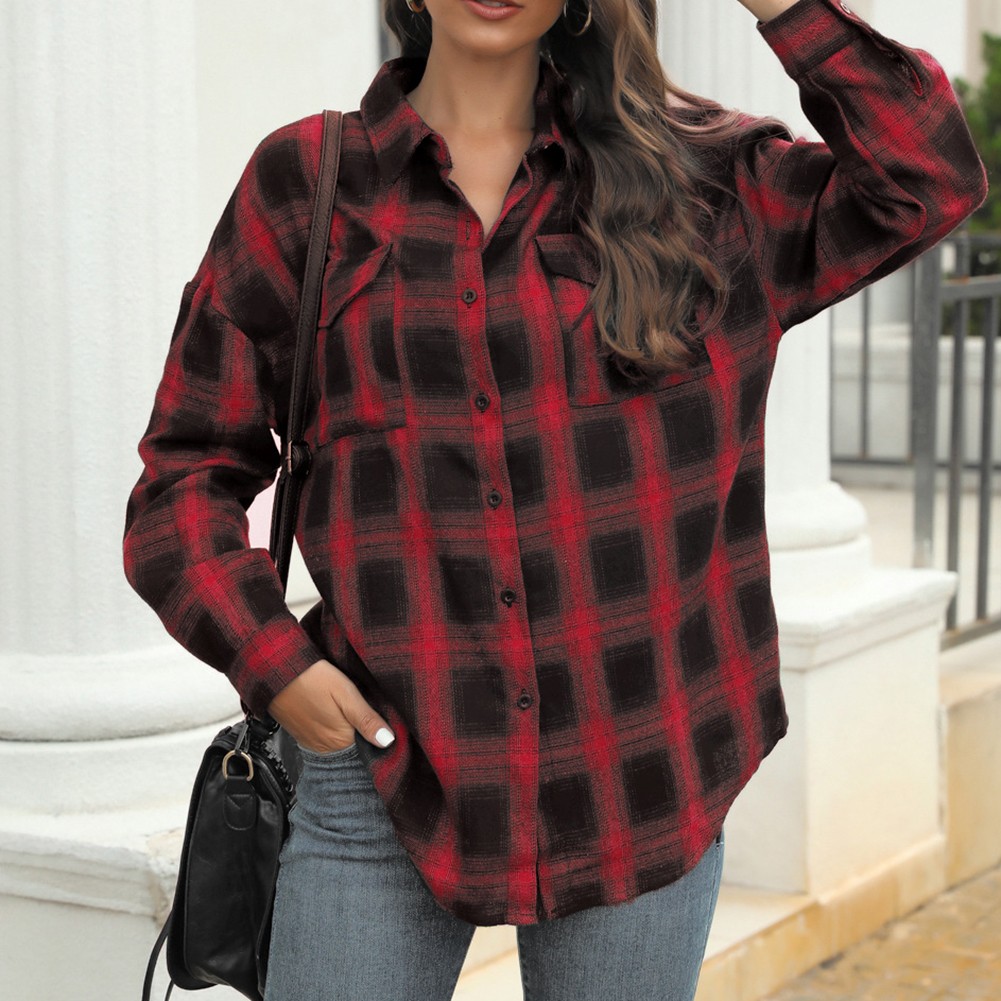 Longsleeve Plaid Shirt Jacket for Women Perfect for Everyday Activities - Picture 75 of 79