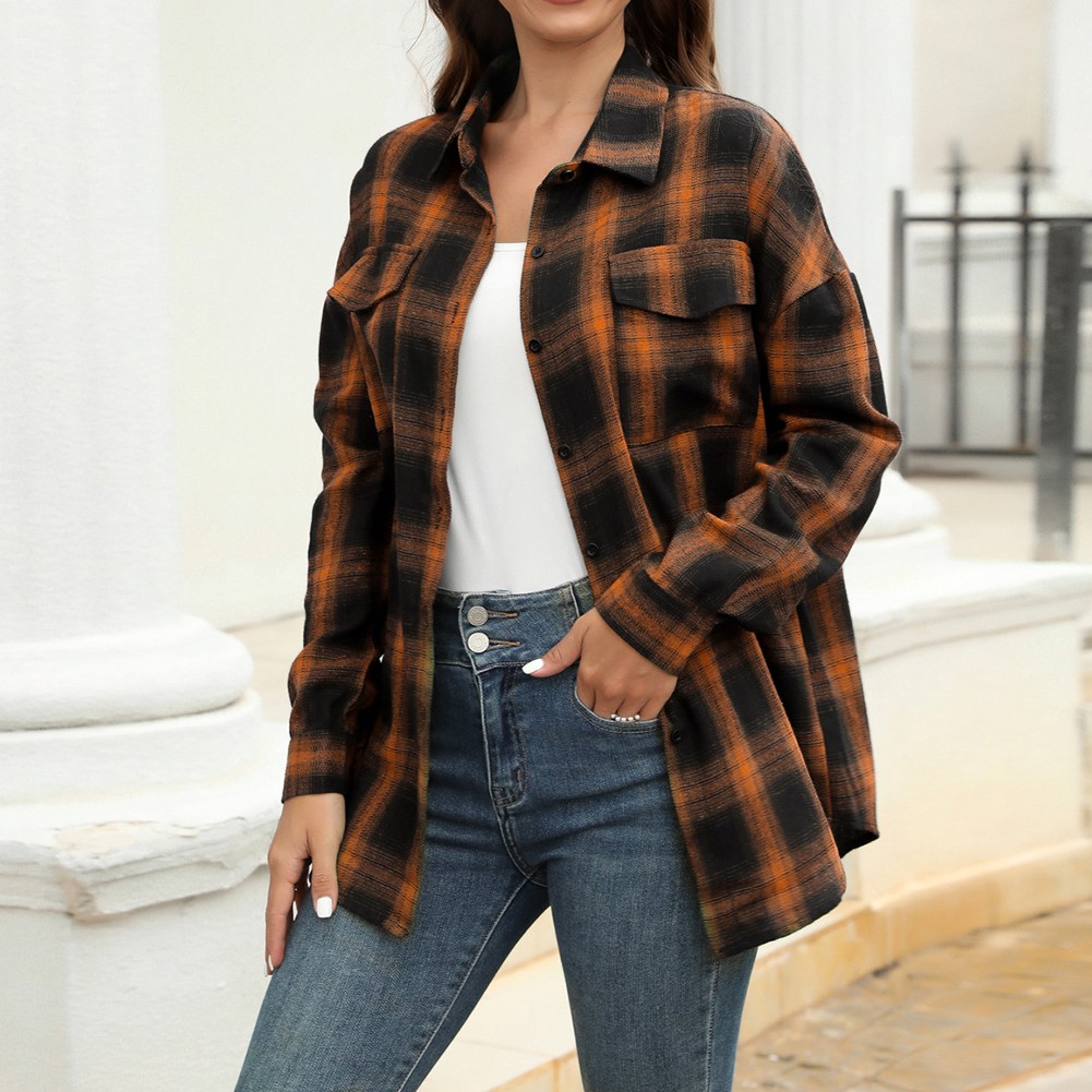 Longsleeve Plaid Shirt Jacket for Women Perfect for Everyday Activities - Picture 58 of 79