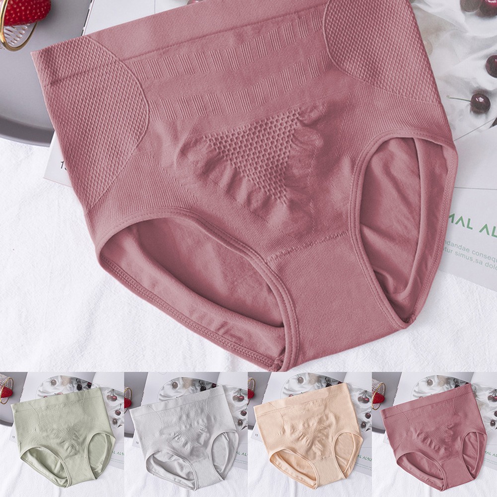 Womens High Waist Abdomen Lifting Panties in Plus Size For Honeycomb Style - Picture 8 of 44