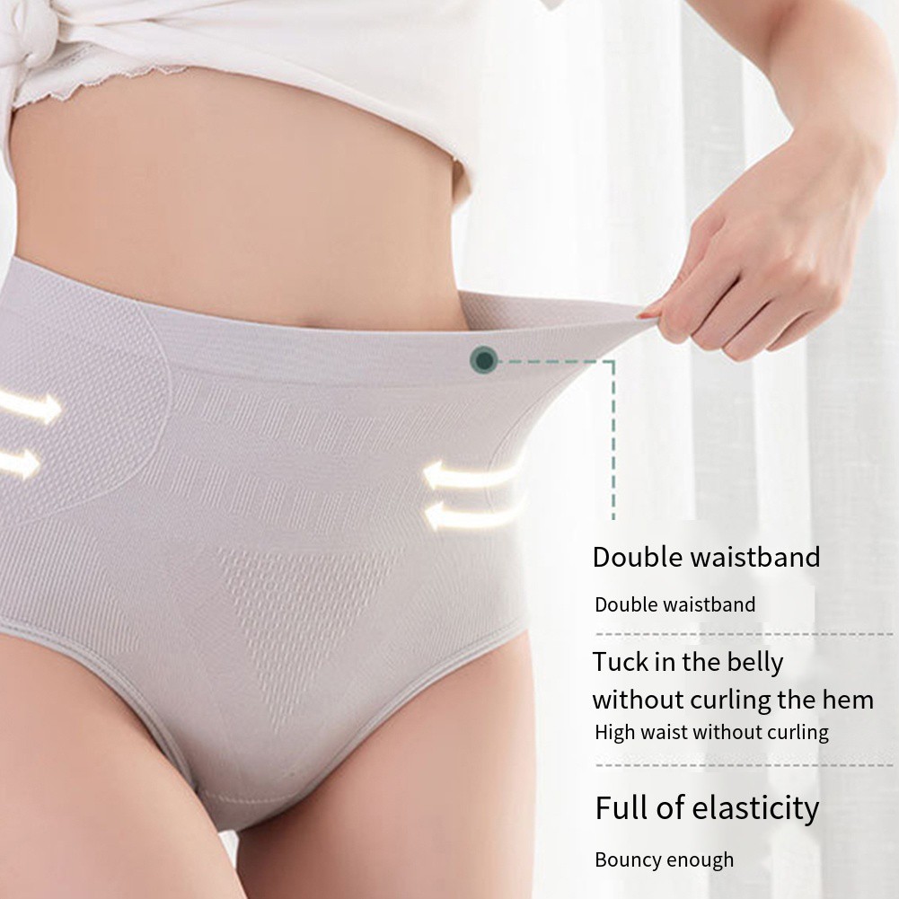 Womens High Waist Abdomen Lifting Panties in Plus Size For Honeycomb Style - Picture 4 of 44