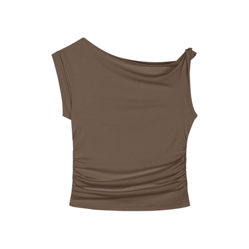 Modisches Cropped Off Shoulder T-Shirt für Damen im Retro Gyaru Style - Bild 14 von 36