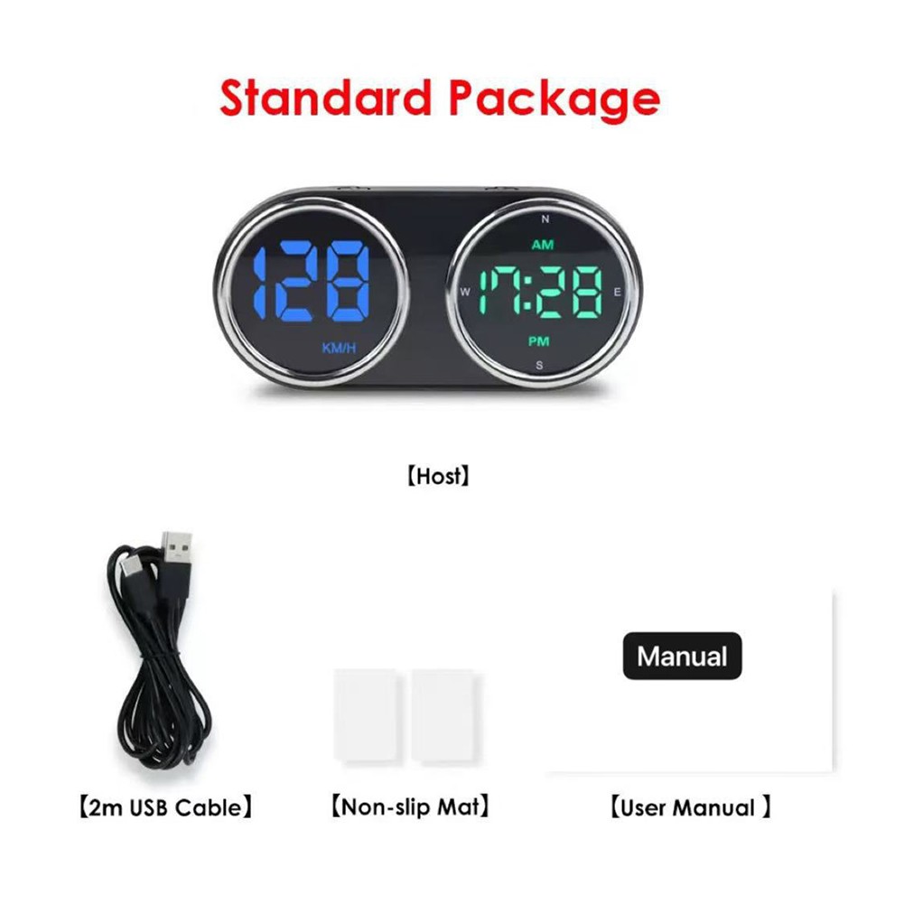 Car Speedometer Alarm Display HUD with KMH For MPH and 7 Color Options - Picture 10 of 12